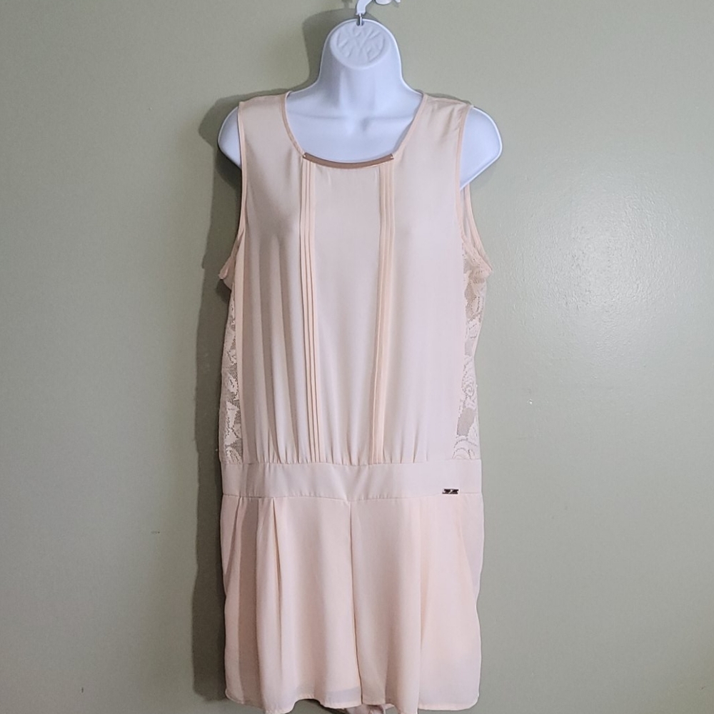 NWT Kardashian Kollection Cream Romper